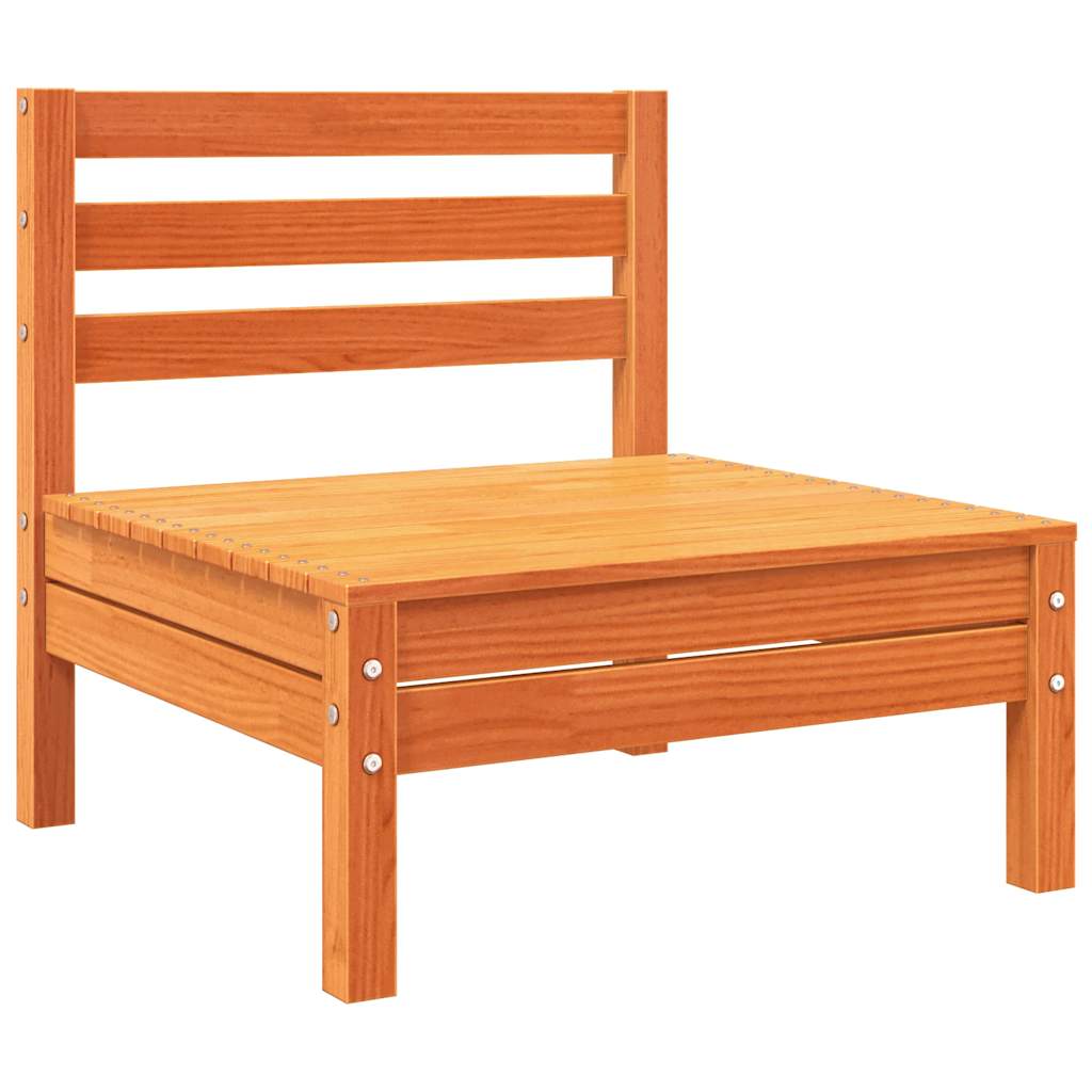 Vidaxl Ogrodowa Sofa 3-Osobowa, Woskowy Brąz, Lite Drewno Sosnowe