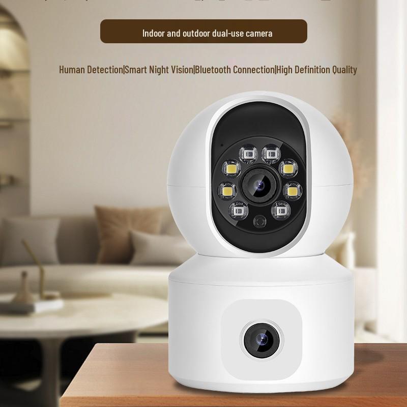OKAM 2MP HD WIFI Camera with Full Color Night Vision, Dual-Lens PTZ, Waterproof for Indoor/Outdoor Use