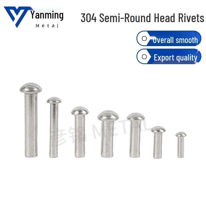 304 Stainless Steel GB867 Solid Round Head Rivets - Striking Type/Mushroom Head