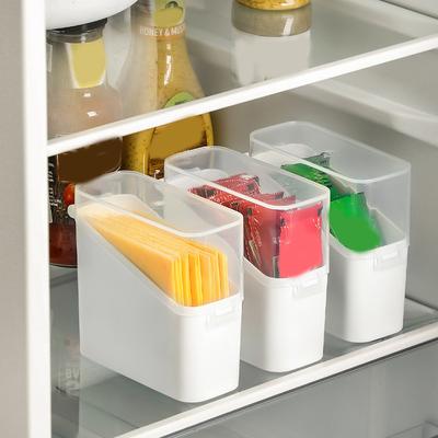 Kühlschrank Seitentür Organizer Kaffee Teebeutel Käse Kleine Gegenstände Transparenter Organizer Küchenorganizer mit Deckel