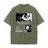 Chainsaw Man Manga Tshirt Makima Print T Shirt Men Women Wash Vintage Tees Clothing Summer Short Sleeve Pure Cotton Tshirt