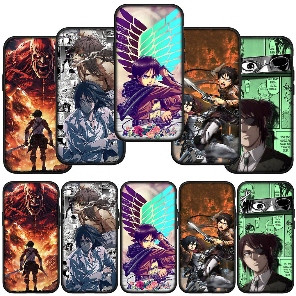 For Samsung Galaxy S25 S24 S23 S22 Ultra FE Plus A37 A57 A56 A55 A06 A16 A15 A36 A26 A35 A05 A25 A54 A34 Case Comics Attack On Titan Eren Jaeger Levi
