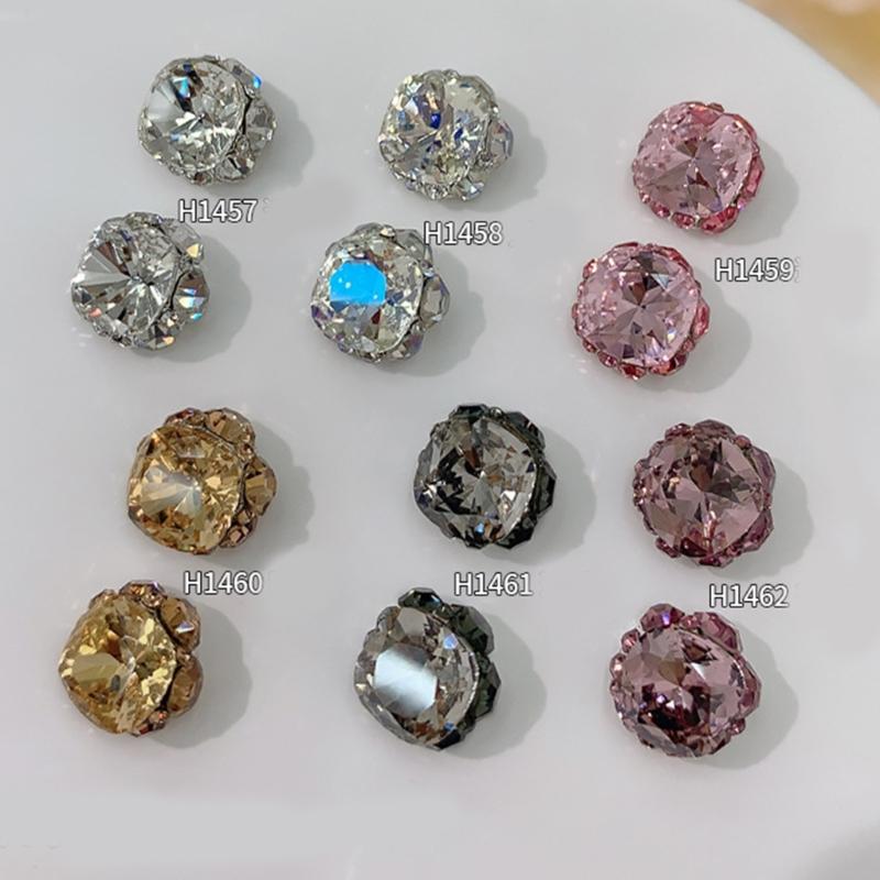 3PCS Pointed Back AB Rhinestones Set DIY Nails Art Decorations for Nails Clothing Shoes Bags Decoration Craft