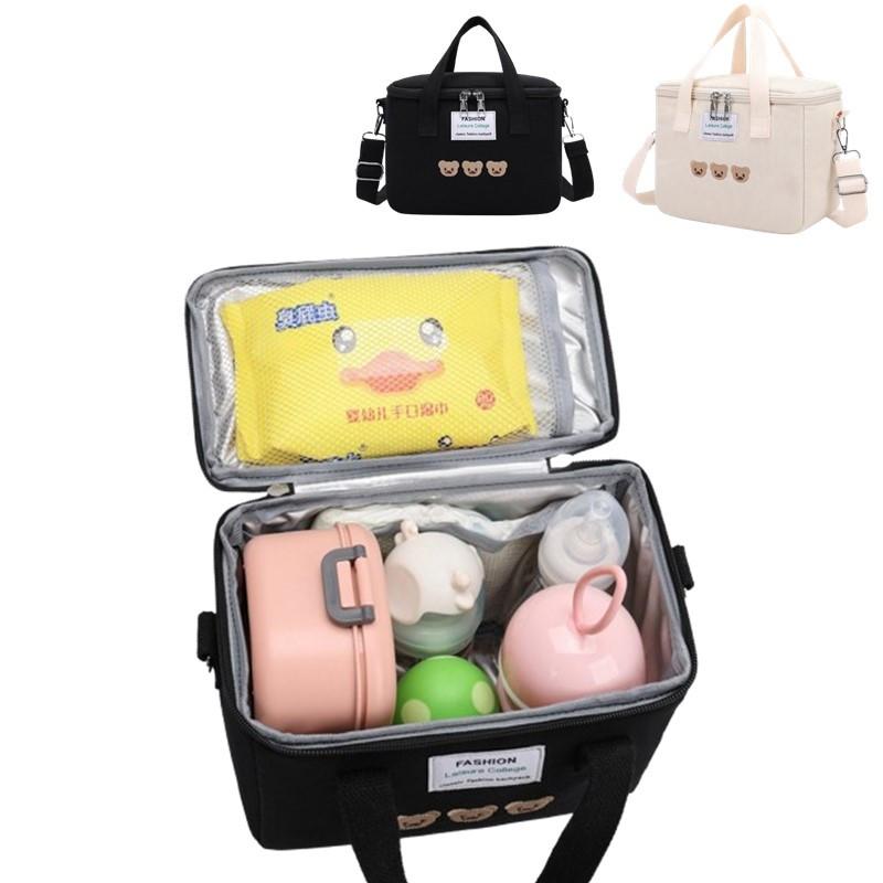 Borsa da Mamma Orsetto Cartone Animato Borsa Termica per Biberon Bambino Termos per Bambini Borracce Termiche per Neonati Mamma Bambini