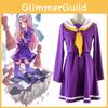 Breathable No Game No Life Shiro Cosplay Dress Shirt Tie Set With Perfect Stitches