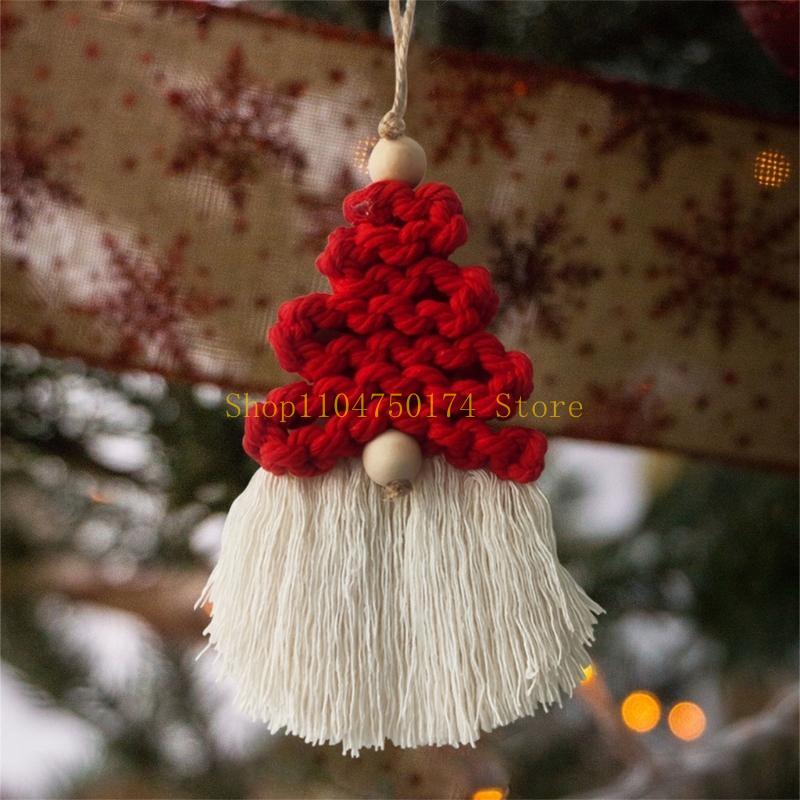 Handwoven Holiday Decor Mini Christmas Tree Knitting Gnome Holiday Door Sign Top Sale