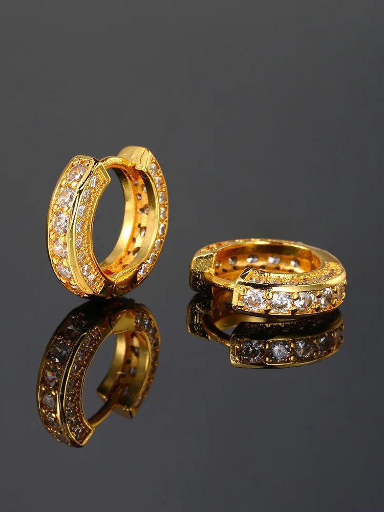 2PC Men's Fashion Simple Earrings Zircon Accessories Suitable for Date, Party, Festival Gifts