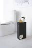 Yamazaki Toilet Paper Storage Rack, Black, Approx. W23 x D12.5 x H48cm, Tower Toilet Storage Shelf, Model 3456