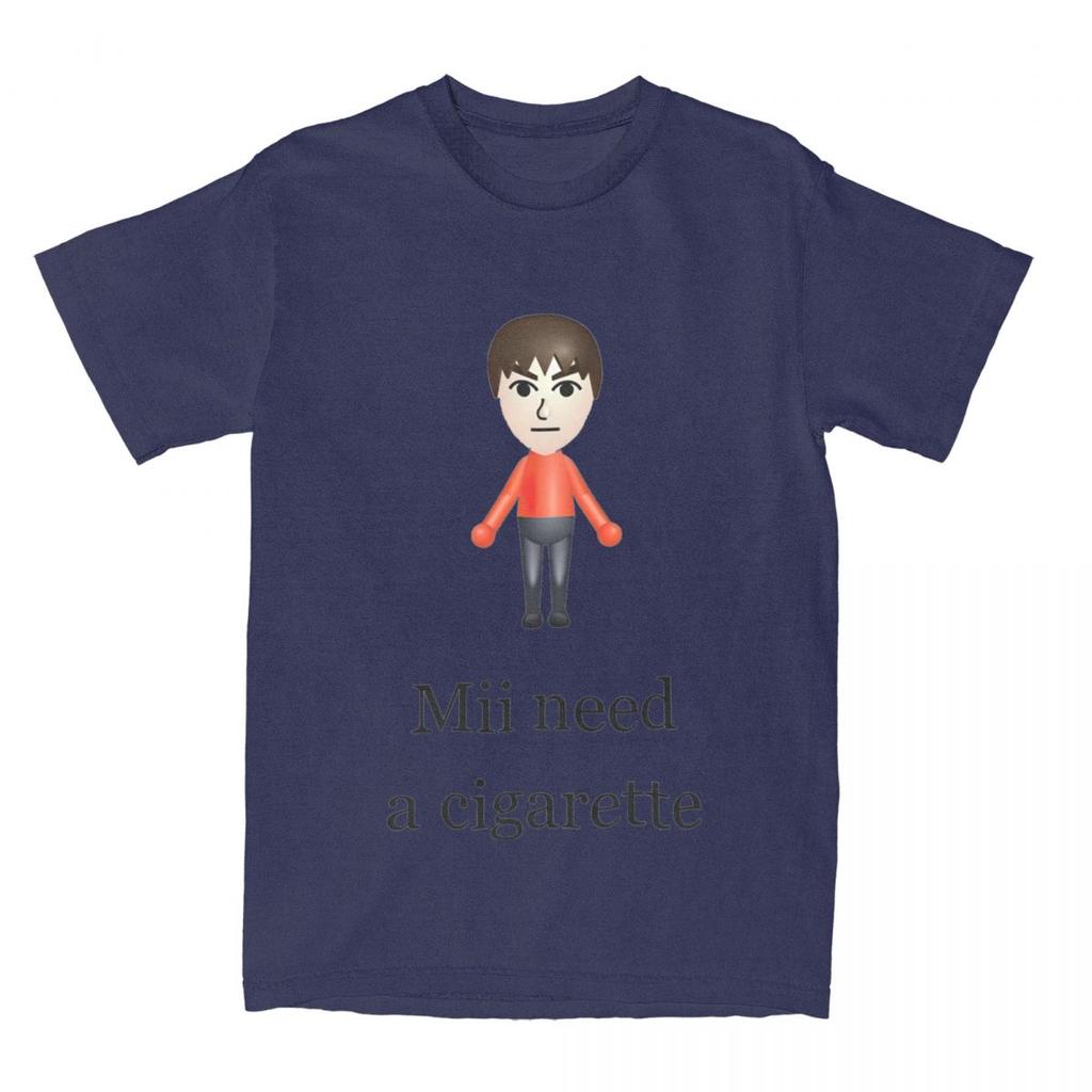 Mii Braucht Eine Zigarette Herren Damen T-Shirt Mii Brawler Merch Cooles T-Shirt T-Shirts Baumwolle Geschenkidee Kleidung