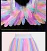 Glowing Elf Fairy Wand with Angel Feather Rainbow Wings - Little Girl's Birthday Gift & Stage Prop