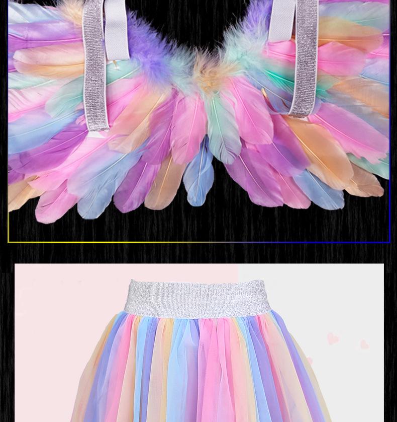 Glowing Elf Fairy Wand with Angel Feather Rainbow Wings - Little Girl's Birthday Gift & Stage Prop