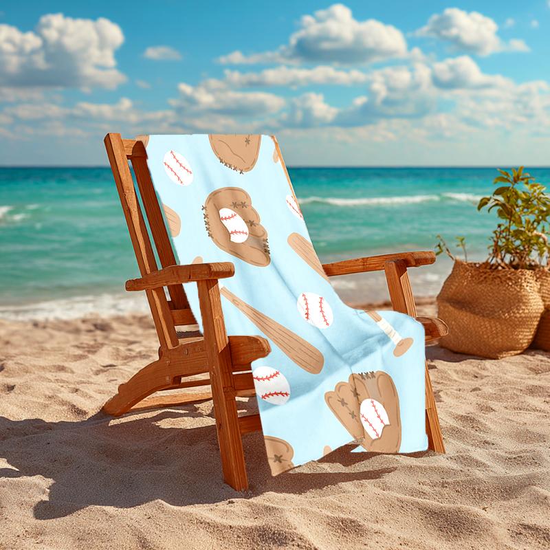 Ultra-Soft Beach Towel with Baseball Theme,Ideal for Pool - Camping, Diving - Perfect Travel Essential, Vibrant Beach Towel.