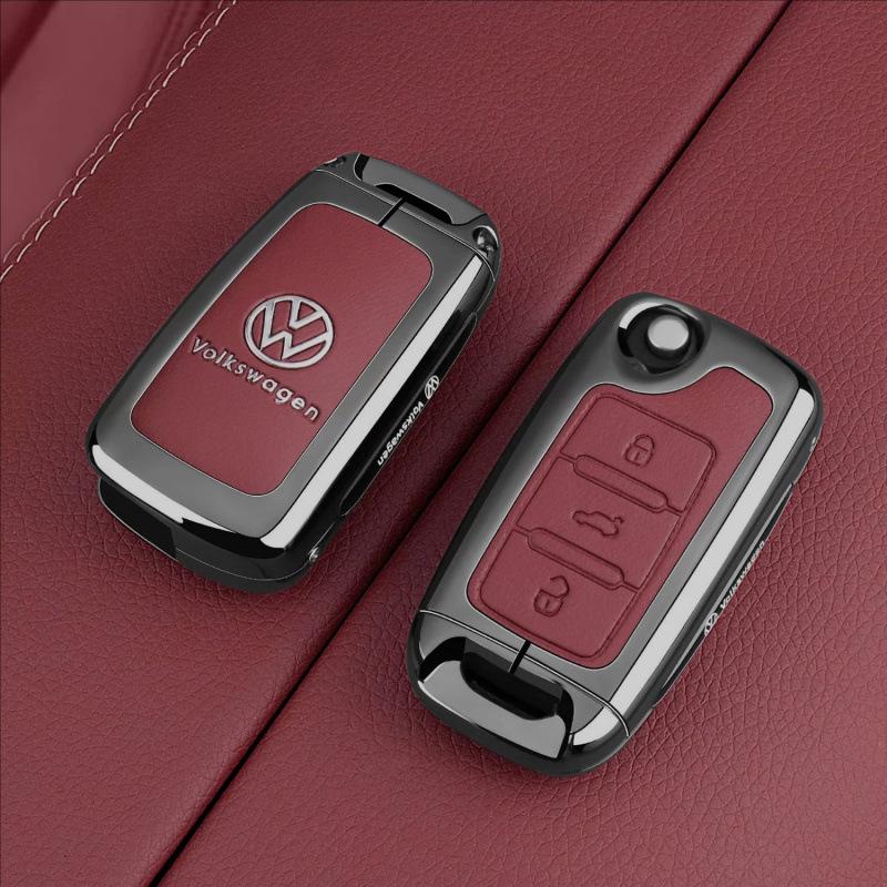 Key Case for Volkswagen: Fits Teramont, Bora, Golf, Sagitar L, Tayron, Magotan, T-Roc, and T-Cross Models