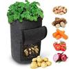 Reusable Non-Woven Felt Planting Bag with Harvest Window for Vegetables