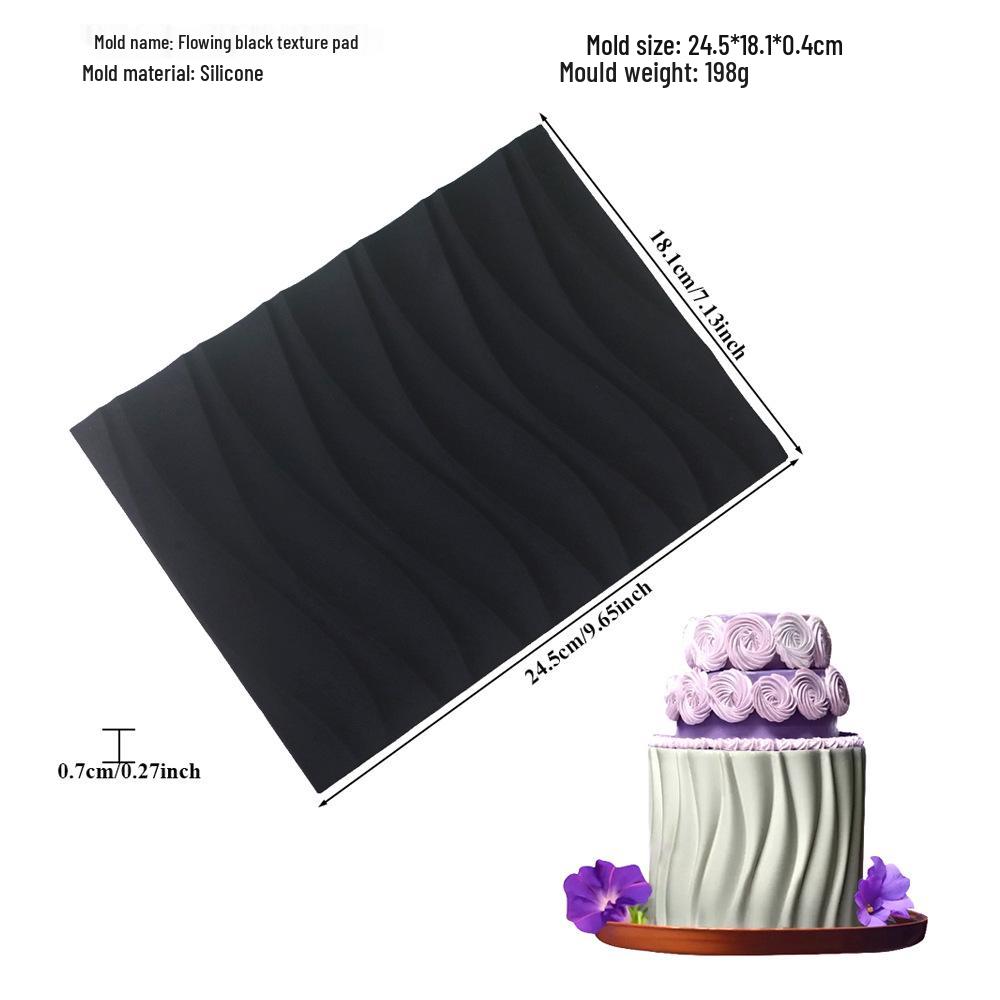 Silicone Mousse Swiss Roll Texture Pad - Tree Bark Lace Fondant Mat for Western Pastry Baking