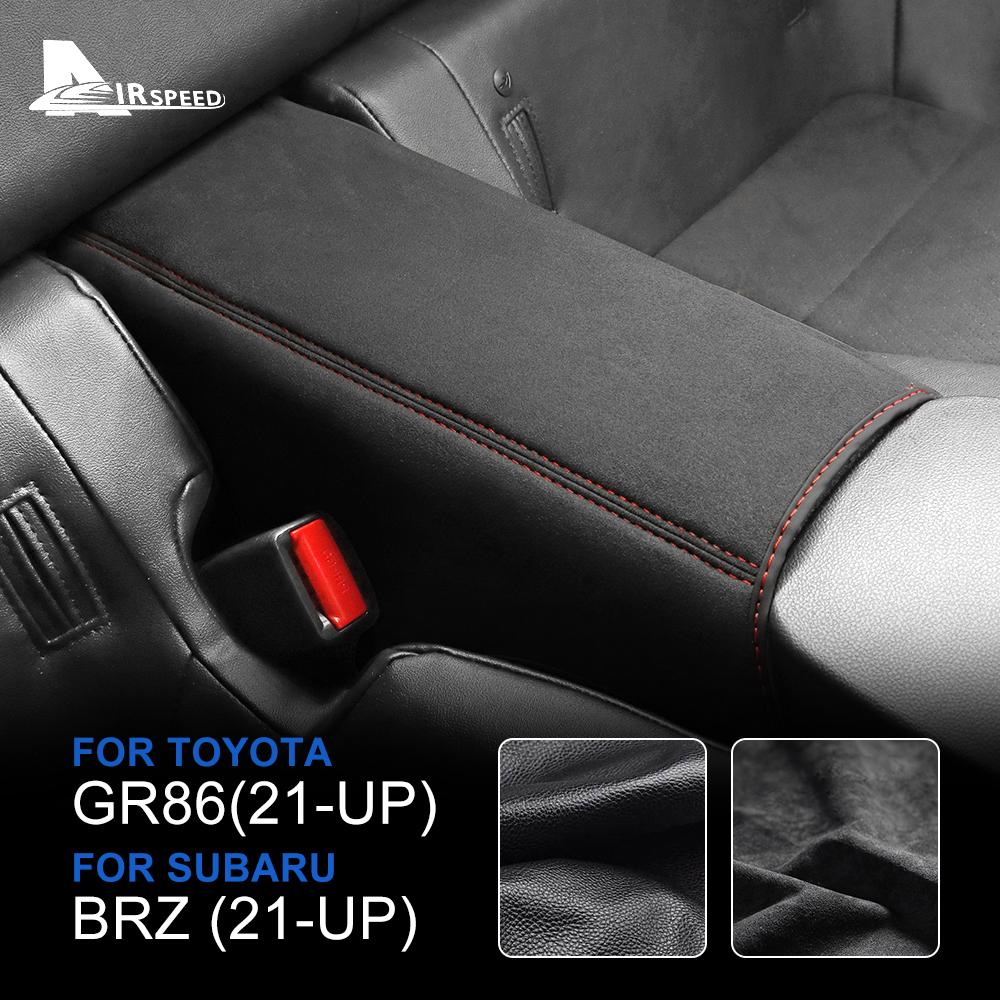 Für Subaru BRZ Toyota GR86 2021 2022 2023 2024 Wildleder Armlehnenbox RHD LHD Leder Armlehnen-Konsolen-Behälter-Pad Innenraumverkleidung