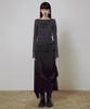 Peulleeoeob 2.Drape Layered Maxi Skirt (Fl-241_Black)