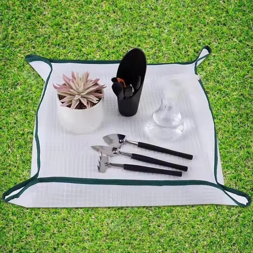 19.68/39.37in Plant Repotting Square Mat Waterproof Transplanting Mini Grid Cloth Bonsai Mud Transparent Garden Flower Mat