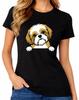 Shih Tzu Dog T-Shirt Cute Puppy Pet Lover Cartoon Womens Tee