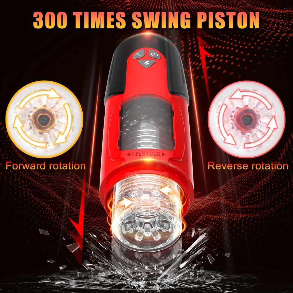 1pc Automatic Male Masturbator Cup, Penis Pump Enlargement, Fully Waterproof Male Masturbators Sex Toy Pocket Pussy With 7 Sucking Rotating, Blowjob M
