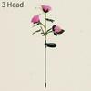 Solar Powered Outdoor Garden Decoration Waterproof Rose Flower Lawn Lights Festive Lighting