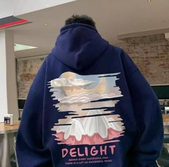 

Мужская толстовка свободного покроя с принтом в стиле ретро Apricot - модная свободная толстовка на весну/осень для пар 2XL