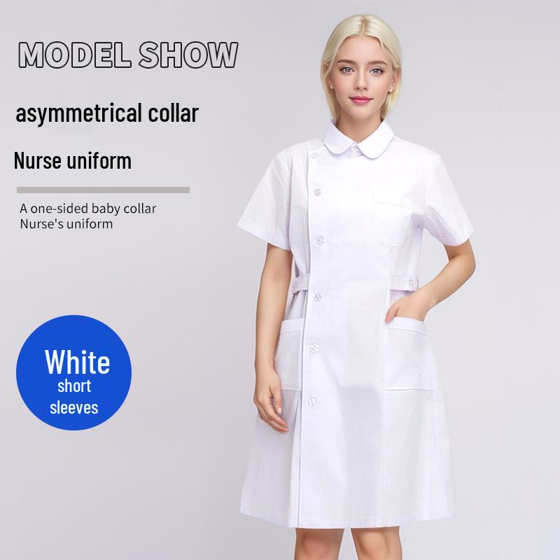 Short Sleeve Nurse & Doctor White Coat Uniform