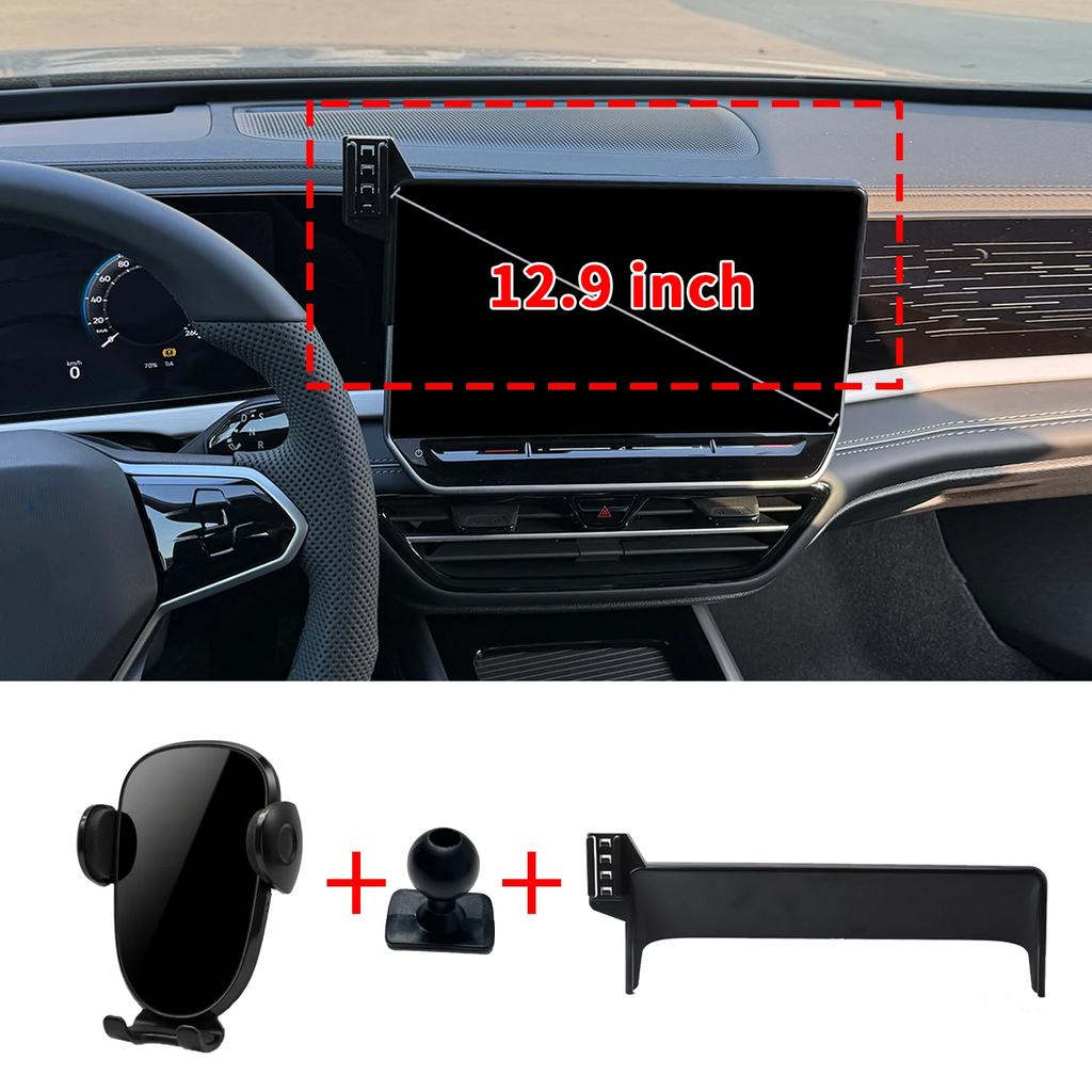 Custom Dashboard Phone Holder, Screen Mount, No Drilling, 12.9 Inch, Compatible with VW Golf 8 MK8.5 2025 2026 LHD