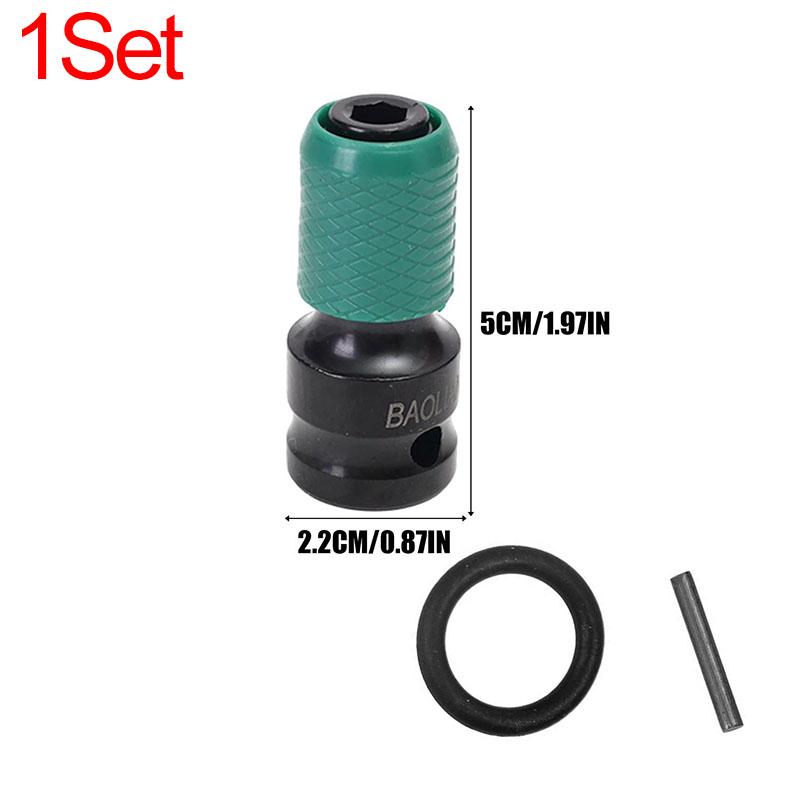 

1/2-inch Quick Impact Wrench Adapter Parkside Square Drive to 1/4-inch Female Impact Wrench for Ratchet Release Hex Accessories