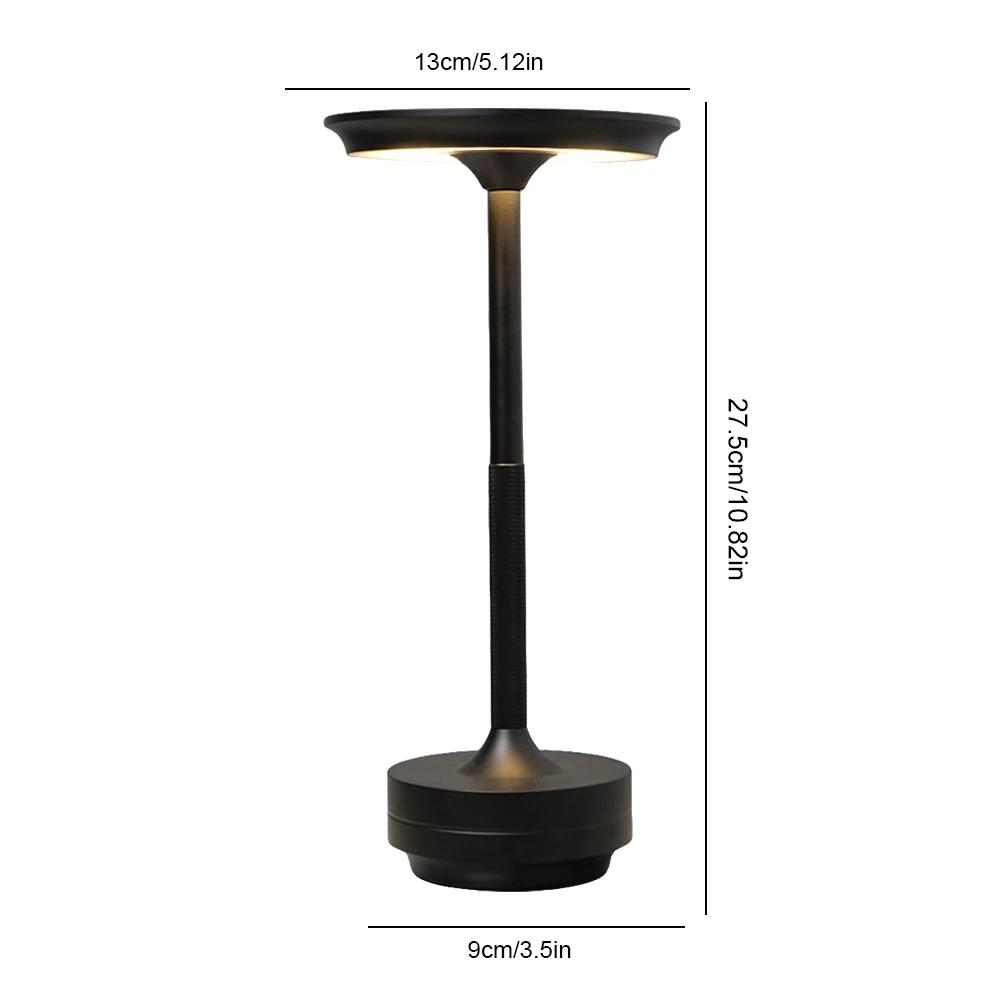 Modern Touch Sensor LED Table Lamp 60-249 Lumens Rechargeable Desk Lamp 3Colors Adjustable Creative Home Bar Decor Ambient Light
