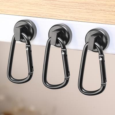 1/5 STÜCKE Karabiner Magnetische Haken Starker Neodym-Magnet mit Drehbarer Karabiner Schwerlast Küche Badezimmer Hängender Magnetischer Haken