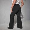 Women's Casual Slim-Fit High-Waisted Pants Solid-Color Yoga Pants With Pockets
