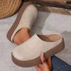 Women's Retro Closed-Toe Mules, Platform Birkens Tocks Slippers, Outdoor Casual Slides for Women