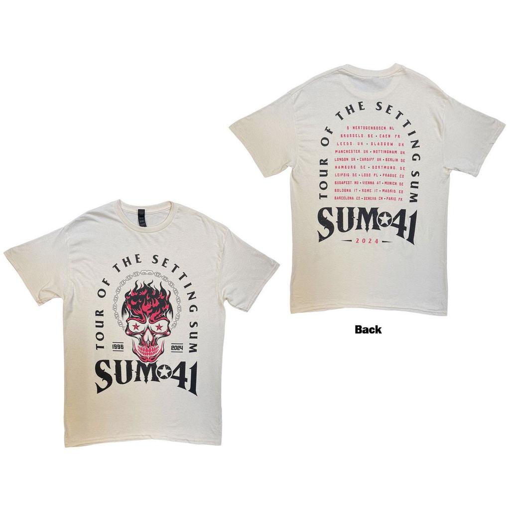 Sum 41 - Tour '24 Teil 2 Rosa Totenkopf - Natürliches T-Shirt