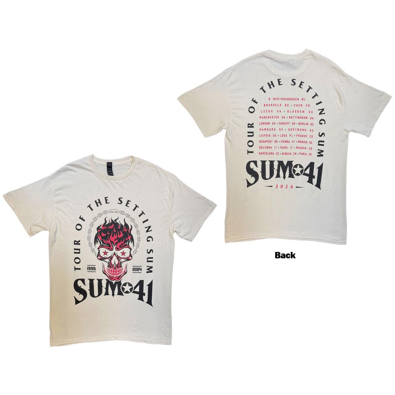 Sum 41 - Tour 24 Pt 2 Pink Skull - Natural t-shirt S