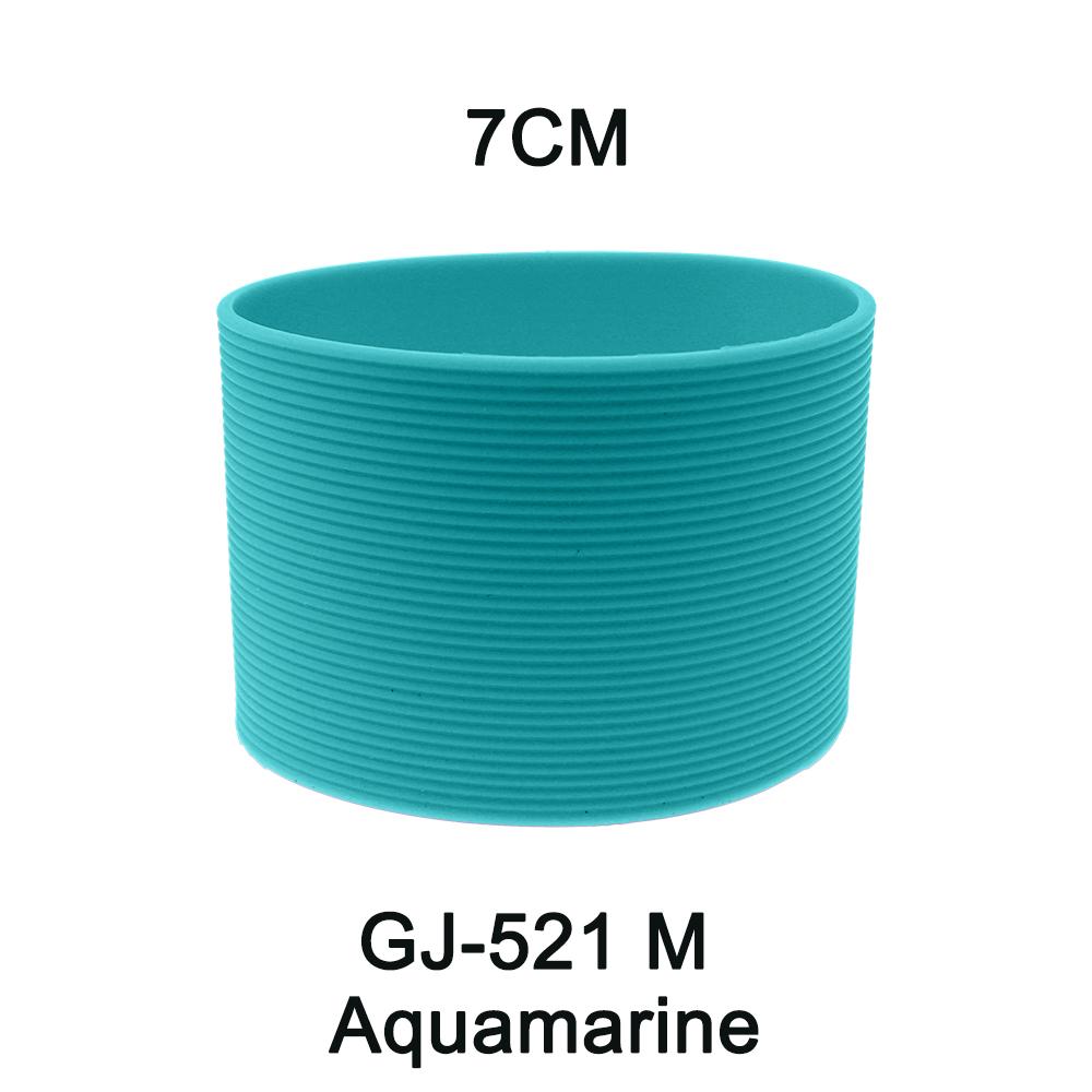 1Pc 27G 7cm 16 Colour Soft Silicone Heat Insulated Cup Sleeve Antiskid Grain Stripes Non-slip Wraps Glass Odorless Anti Slip