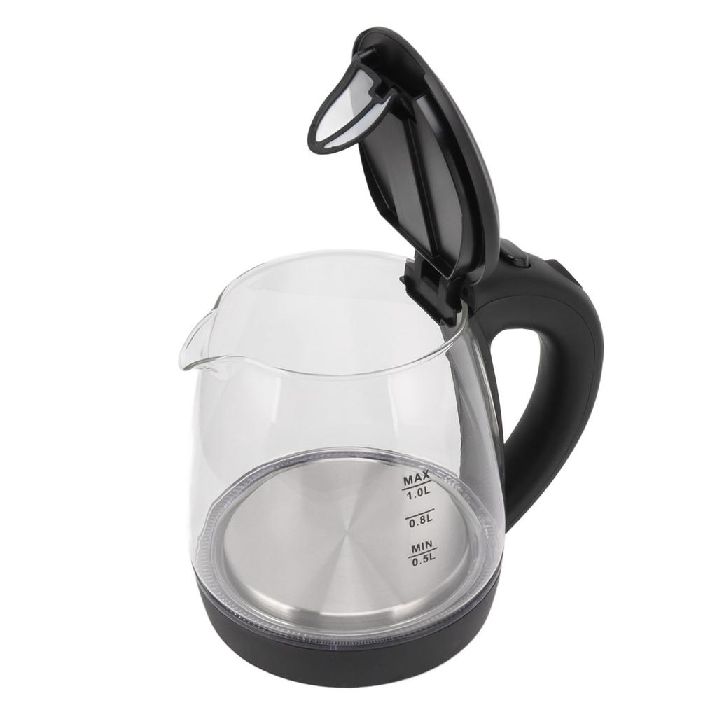 Electric Glass Kettle 2000W High Power 1L Large Capacity Automatic Power Off Blue Light Water Kettle