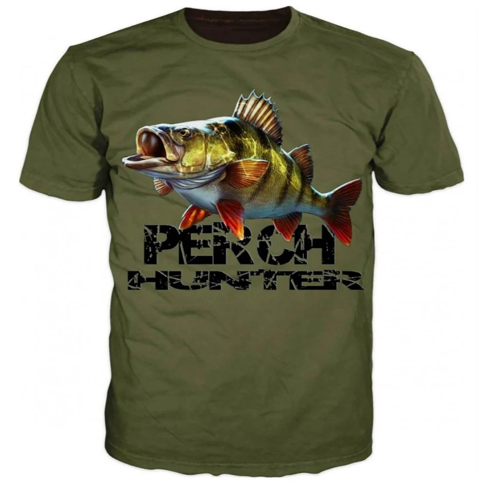 Summer Fashion 3D Fish Printed Short Sleeve Men's T-Shirt Summer Fashion Street Men's Clothing T Shirt Men Daily Casual Tops