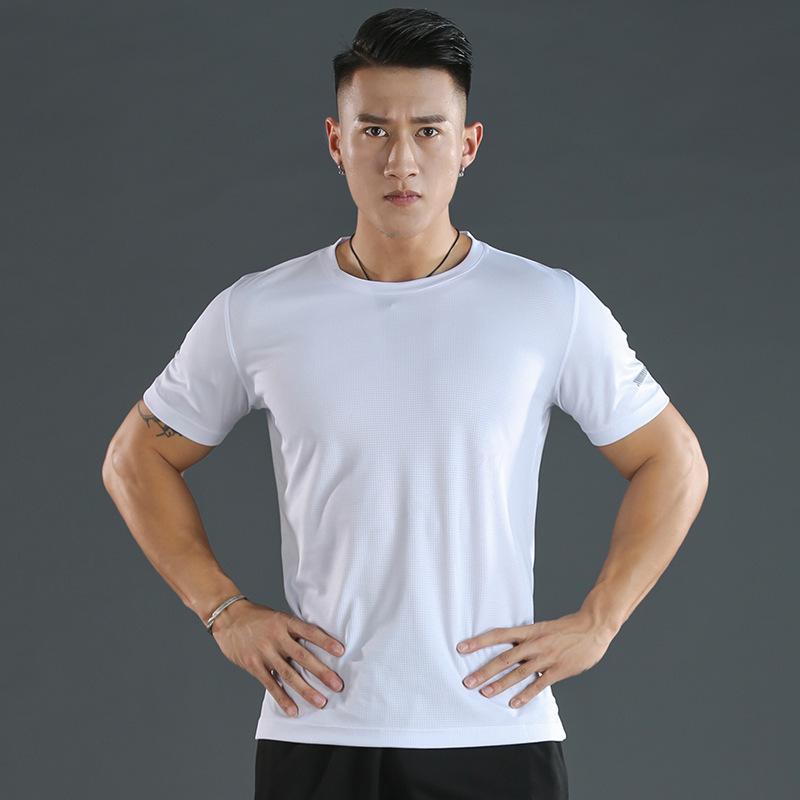 Sport Quick-drying Breathable Thin Fitness Round Neck Casual Training Running T-shirt Loose Short Sleeves