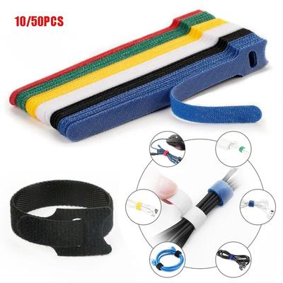 10pcs/50pcs Cable Organizer Cable Management Cable Winder Tape Protector for Wire Ties Phone Accessories Organizador Cables