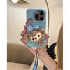 The Fluffy Cartoon Duffy Bear Phone Case Is Suitable for IPhone 16pro with Lanyard and IPhone 15 Full Coverage