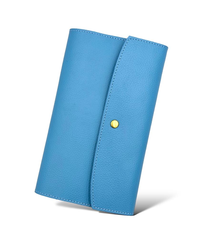 UOML Genuine Leather Planner Cover, Made In Japan (Light Blue, Hobonichi Techo Weeks)