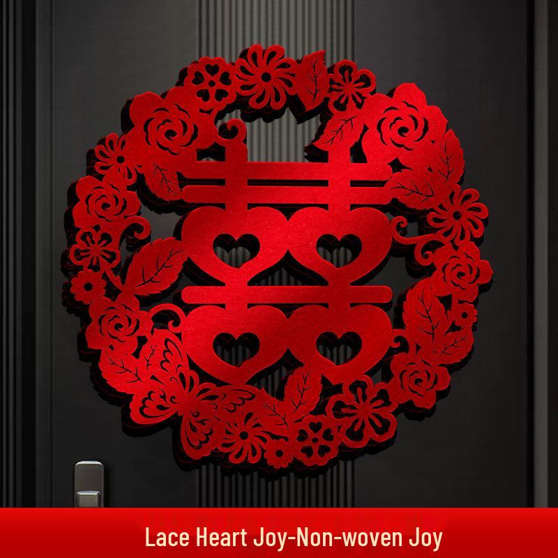 Ensemble d'autocollants Caractère Xi de mariage pour la décoration de la chambre de la nouvelle maison et de la porte d'entrée