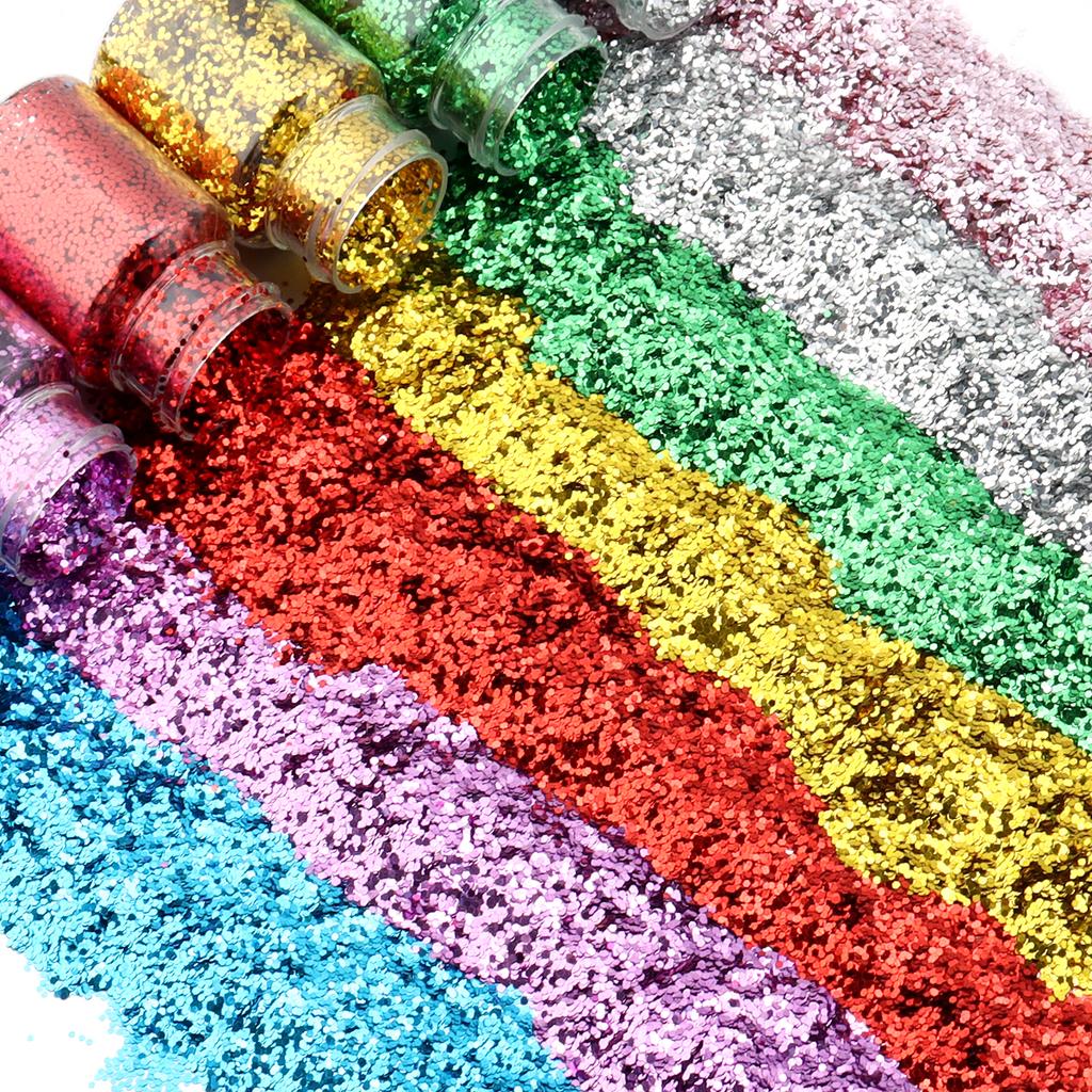 20/30g Glitter Sprinkles Powder Colorful Hexagonal Sparkly Powder Nail Art For Handicraft Creative Nail Paillette Decoration