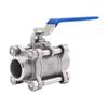 XunCheng 304 Stainless Steel Flanged Manual Three-Piece Ball Valve