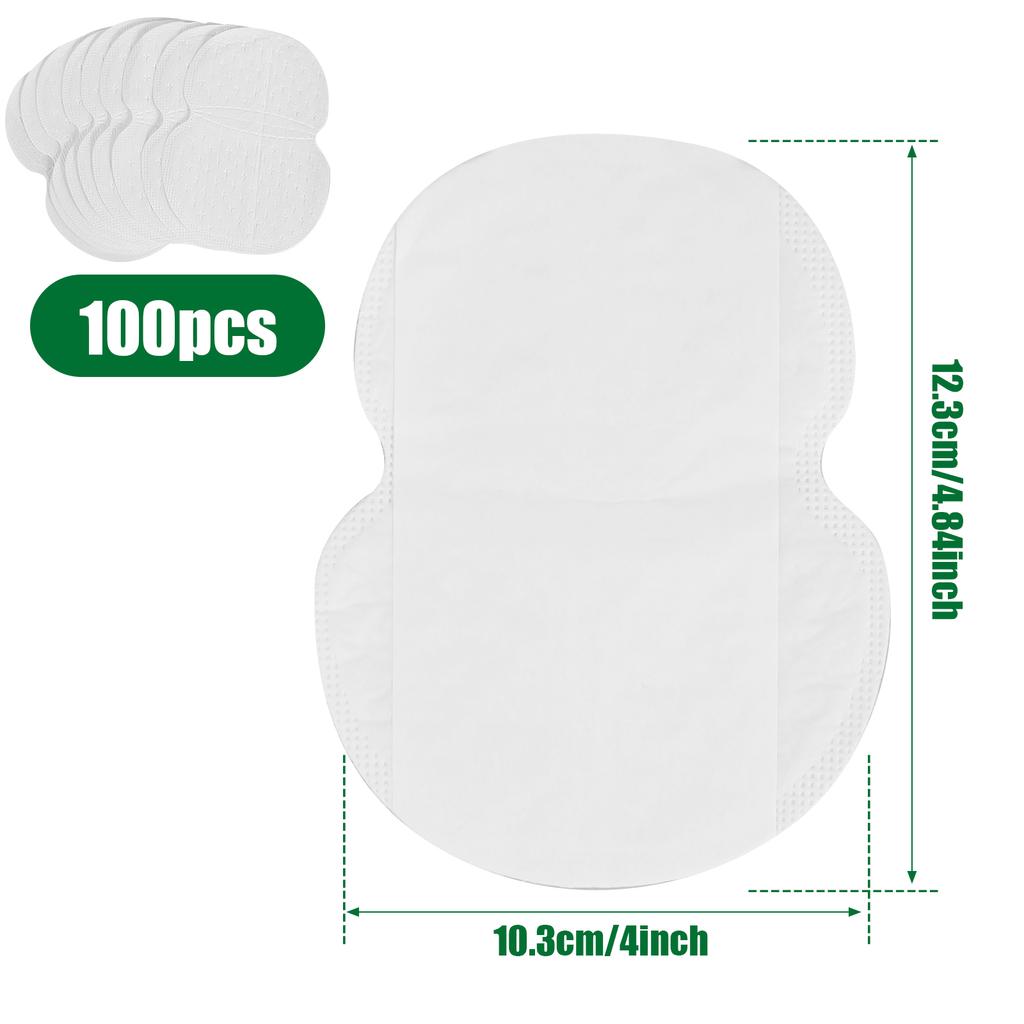 100Pcs Underarm Sweat Pads Non-woven Breathable Ultra-thin Armpit Sweat Pads Summer Disposable Armpit Absorb Sweat Shield Pads