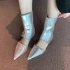 Fashion Pointed Toe Women Heeled Sandals Designer Fashion Shoes Trend Sexy Woman Elegant Shoes 2025 Brand Walking New Sandalias De Mujer