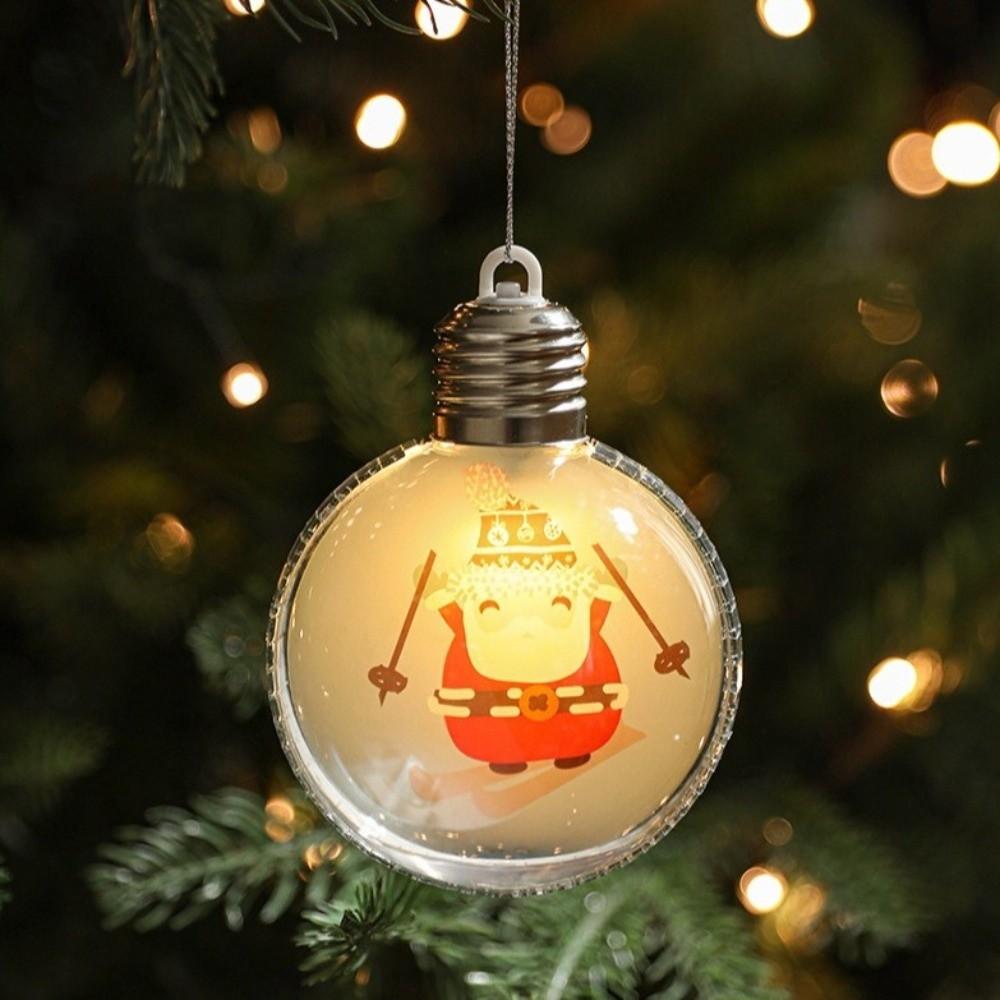Plastic Material Christmas Ball Light Feature Christmas Tree Pendant  Christmas Decoration