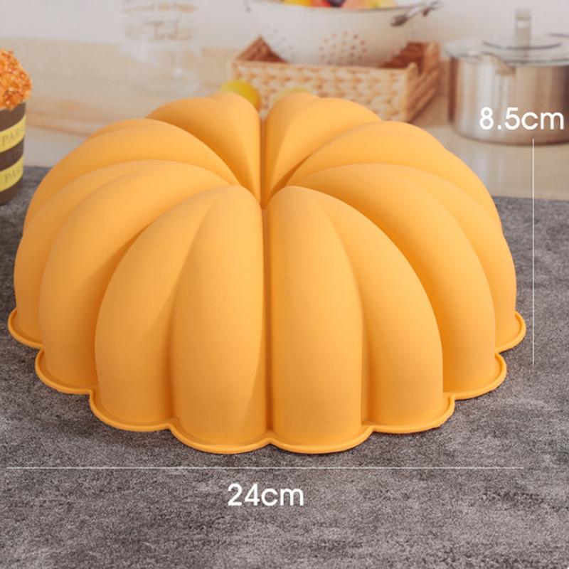 Big Pumpkin Cake Pan Silicone Mold Halloween Pumpkin Shaped Mold Thanksgiving Harvest Baking Cookie Candle Mold