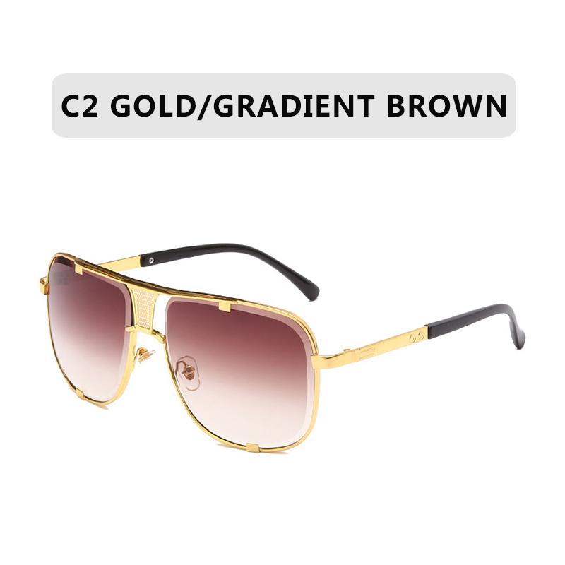 

Модные мужские солнцезащитные очки в квадратной оправе с металлическим градиентом, солнцезащитные очки для вождения, винтажные солнцезащитные очки Other